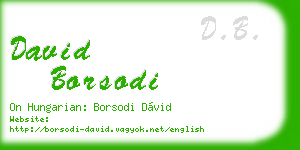 david borsodi business card
